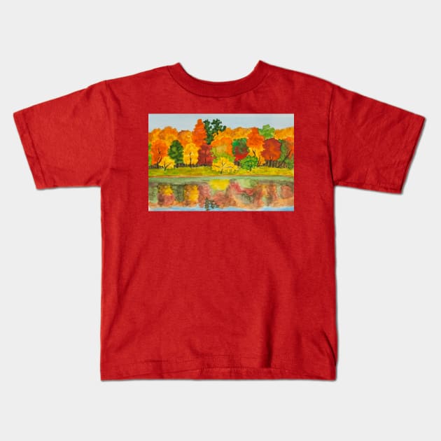 Colourful forest Kids T-Shirt by IrinaAfonskaya